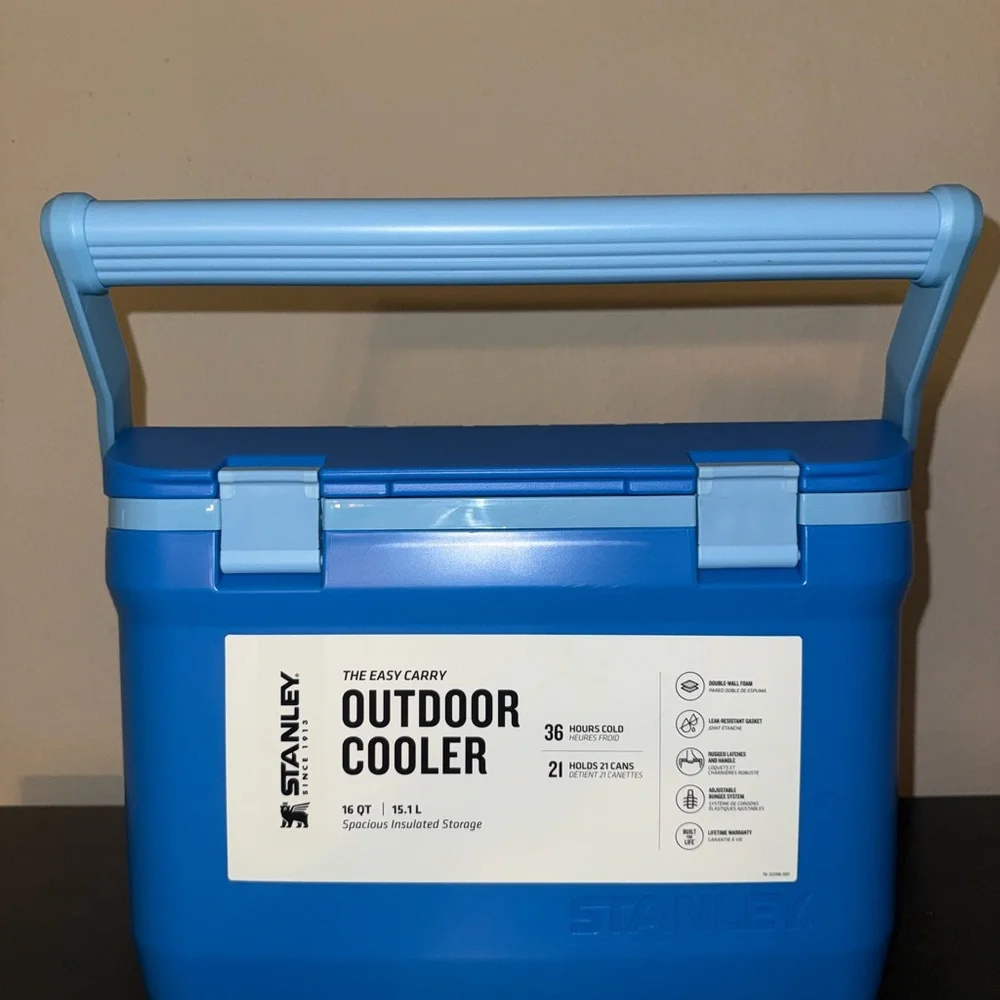 STANELY Easy-Carry Outdoor Cooler 16qt, 21 CANS- Azure Blue NEW - Picture 11 of 11